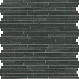 Mosaique pierre naturelle, carrelage mosaque, gris medium, strips, sur filet, mur d'accent, salle de
